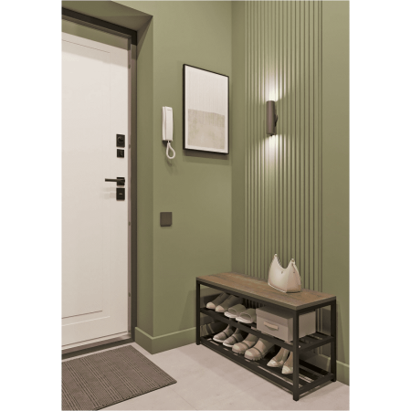 Обувница ALLERD 2 RION, черный муар, 830х320х450, Австралийское Дерево