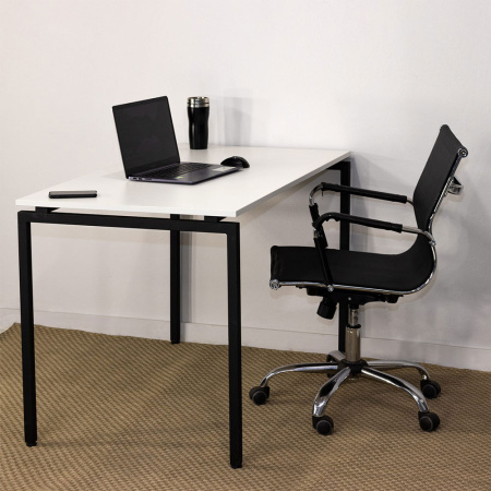 Стол письменный Лофт Сиэтл ДТ-5, черный, белый