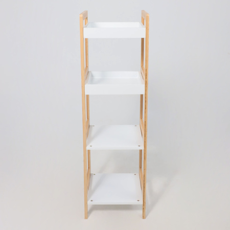 Стойка для хранения MAGNOLIA - 4, бамбук + белый