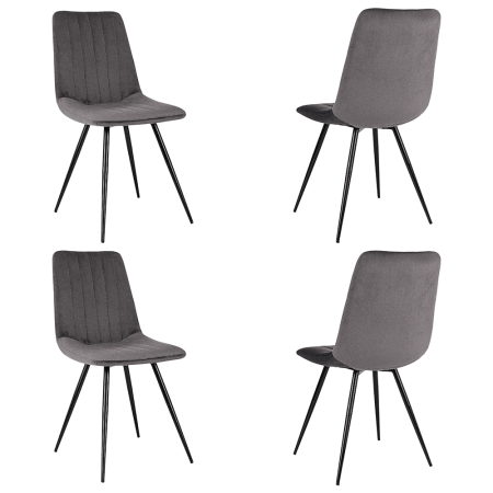 Стул Бюрократ "CH-K6_4", ткань, темно-бежевый, металл, комплект 4шт