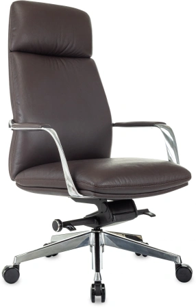 Кресло компьютерное Бюрократ VEGA, кожа, коричневый