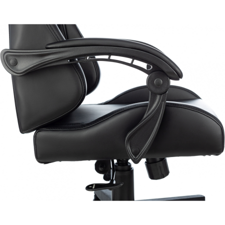 Кресло игровое Zombie GAME TETRA, экокожа, пластик, черный, карбон