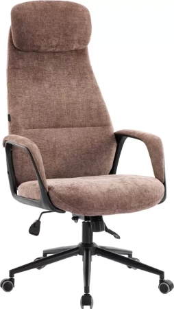 Кресло компьютерное EVERPROF Otto, Black ткань, коричневый, металл, корпус черный