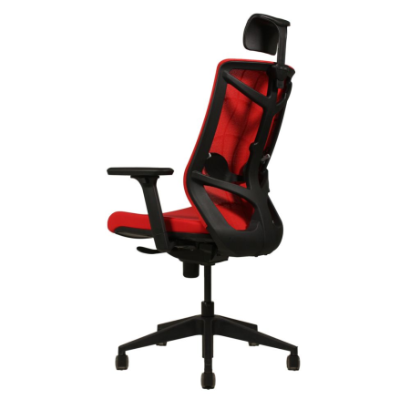 Кресло компьютерное Chair Meister Nature II Slider, красная обивка, черный каркас