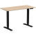 Стол с электроприводом WellDesk Prime, 1300x675х18 мм, черный, акация лэйклэнд светлая