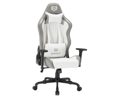Кресло игровое BRAVE WS-4 Cronus White экокожа, белый, крестов. металл Кресло игровое BRAVE WS-4 Cronus White экокожа, белый, крестов. металл