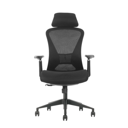Кресло компьютерное EVOLUTION OFFICE COMFORT, ткань, сетка, пластик, черный