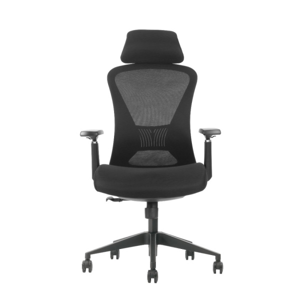 Кресло компьютерное EVOLUTION OFFICE COMFORT, ткань, сетка, пластик, черный