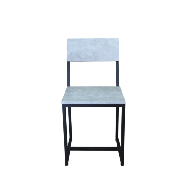 Стул ALLERD RION, металл, ЛДСП, черный муар, Бетон