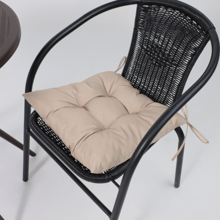 Кресло садовое AksHome RVERONA, PP, черный, сталь-черная