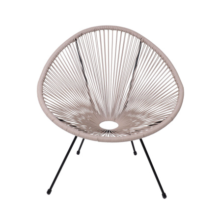 Кресло садовое AksHome RIMINI, искусственный ротанг, коричневый