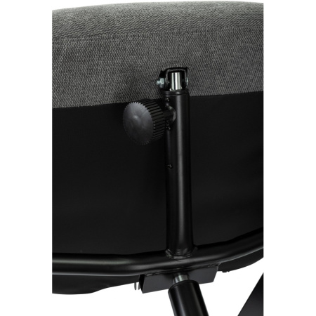 Кресло мягкое Бюрократ Baron, ткань, серый, металл, с пуфом