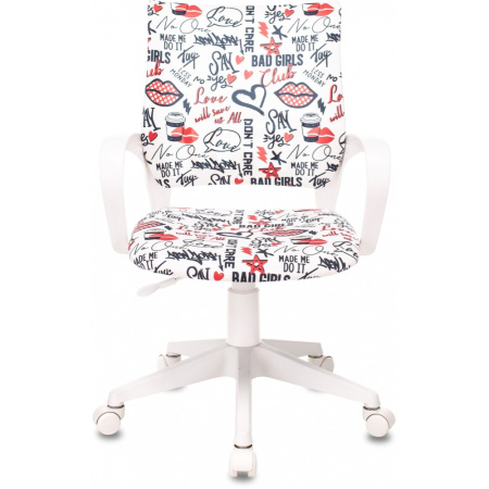 Детское компьютерное кресло Бюрократ BUROKIDS 1 W, красные губы