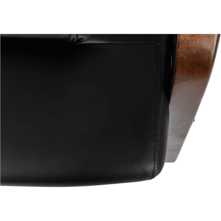 Кресло Бюрократ T-9928WALNUT-CF, натуральная кожа, черный, каркас дерево