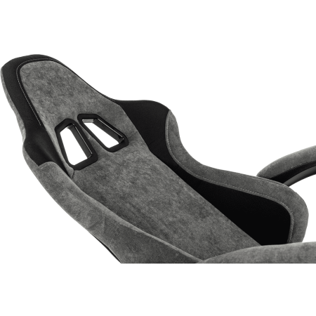 Кресло игровое Бюрократ Knight "Custom/F GR", ткань, пластик, серый, черный