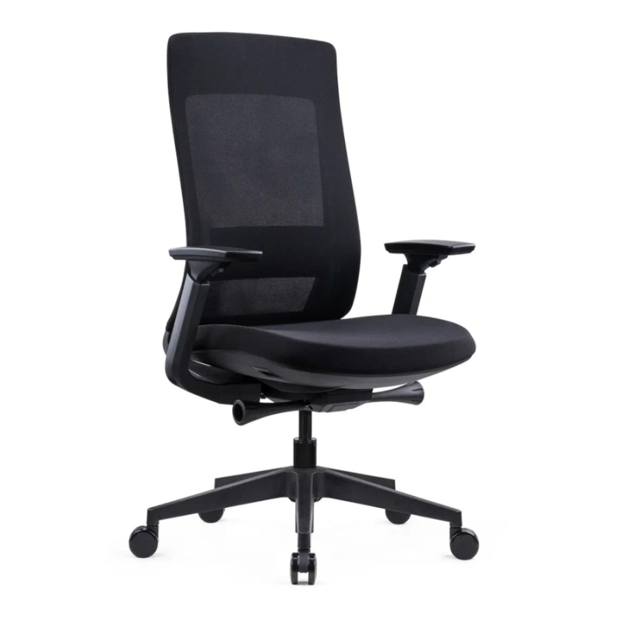 Кресло компьютерное SitZone E-VL002B, сетка, ткань, пластик, черный, -30%