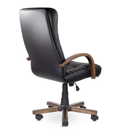 Кресло компьютерное UTFC Атлант В, дерево, экокожа, черный Кресло компьютерное UTFC Атлант В, дерево, экокожа, черный