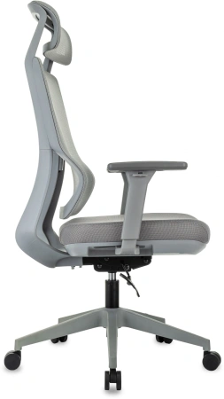 Кресло компьютерное Бюрократ MC-G411N-H, сетка/ткань, серый