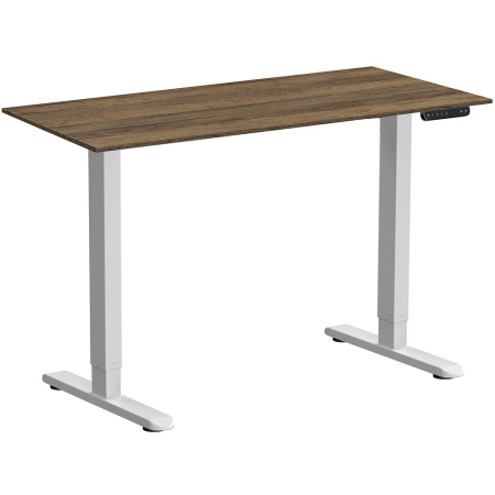 Стол с электроприводом WellDesk Prime, 1300x675х18 мм, белый, дуб Санта-Фе винтаж
