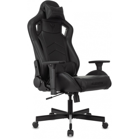 Кресло игровое Бюрократ Knight Gladiator, экокожа, металл, черный Кресло игровое Бюрократ Knight Gladiator, экокожа, металл, черный