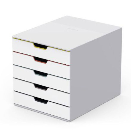 Блок из 5 лотков закрытый Durable Varicolor, белый