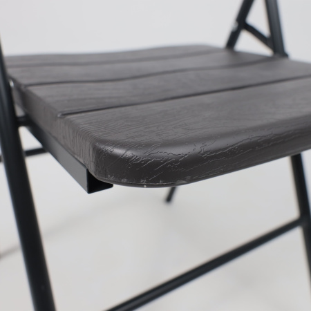 Стул складной, пластик, темно-серый