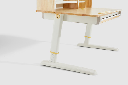 Стол Ergosmart регулируемый Galleon, 1200х700х(520-760) мм, гевея, с книжной полкой