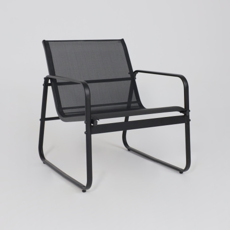 Комплект мебели садовой AksHome VERANDA (кресло 2шт, диван 1шт, стол 1шт), черный