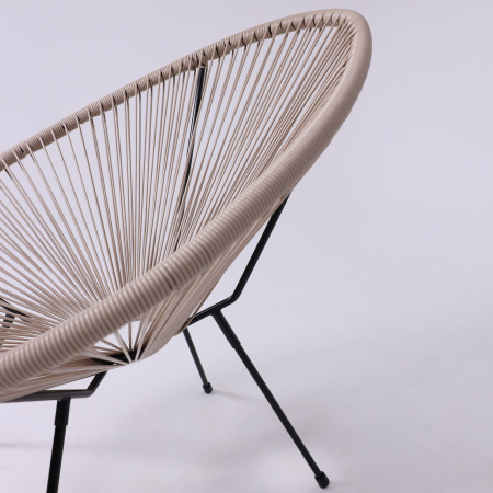 Кресло садовое AksHome RIMINI, искусственный ротанг, коричневый