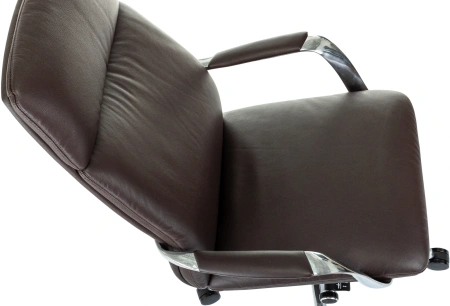 Кресло компьютерное Бюрократ VEGA, кожа, коричневый