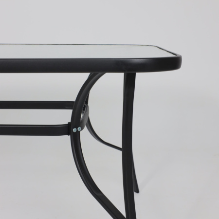 Комплект мебели садовой AksHome SUNBEAM (стол 1 шт, 6 кресел, зонт 1 шт), серый, черный