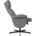 Кресло мягкое Бюрократ Baron, ткань, серый, металл, с пуфом