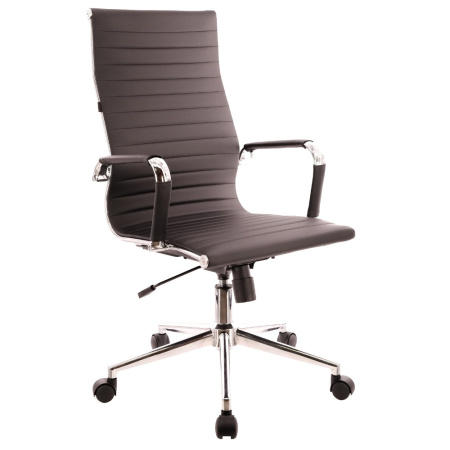 Кресло компьютерное EVERPROF Rio Т, экокожа, хром, черный