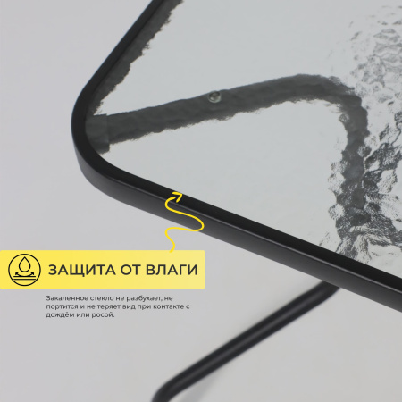 Комплект мебели садовой AksHome PICNIC (стол 1шт, 4 кресла, зонт 1шт), серый, черный