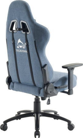 Кресло игровое EVERPROF Ghost ткань, синий, крестов. металл