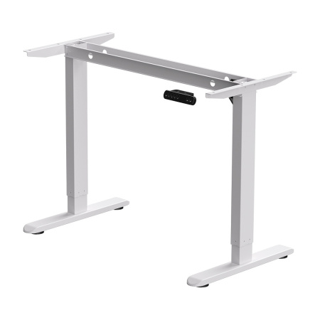 Стол с электроприводом WellDesk Basic, 1200x675х18 мм, белый, белый альпийский