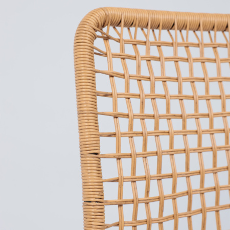 Кресло садовое AksHome BERGAMO, PE искусственный ротанг, черный, коричневый