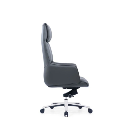 Кресло компьютерное SitZone CH-500A, кожа, алюминий, черный