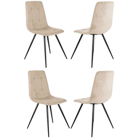 Стул Бюрократ "CH-K1_4", ткань, бежевый, металл, комплект 4 штуки