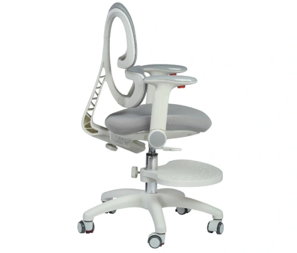 Кресло детское YOKA YC-4 Otis, сетчатая ткань, серый, пластик, белый