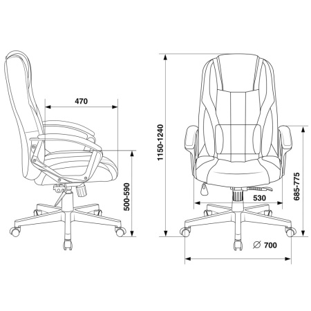 Игровое компьютерное кресло Zombie 9, черный/серый