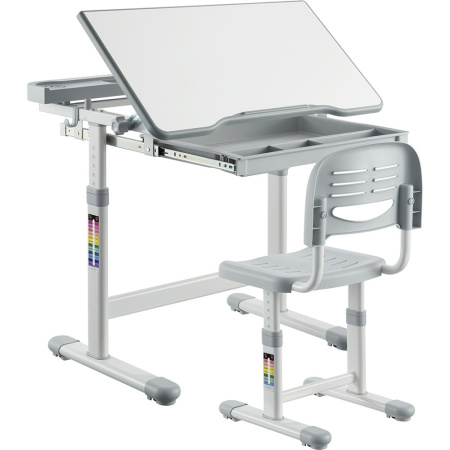 Растущая парта со стулом FunDesk Bellissima Grey, серый