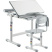 Растущая парта со стулом FunDesk Bellissima Grey, серый