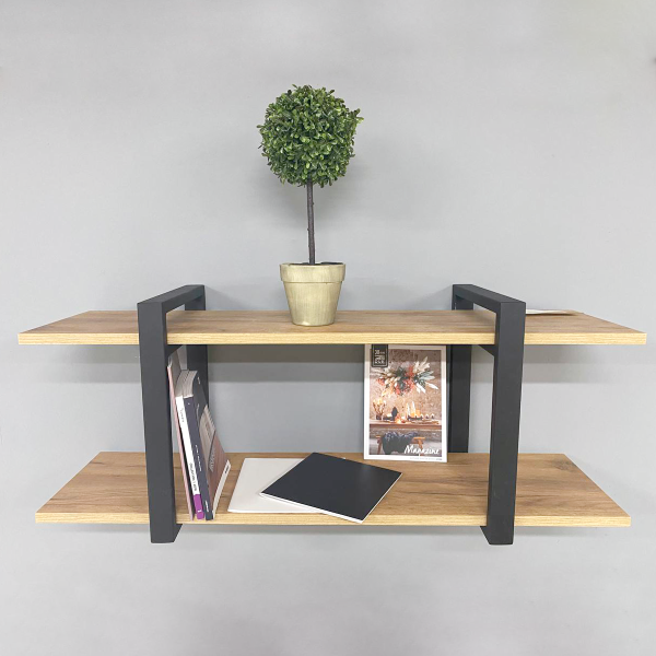 Полка навесная Millwood, дуб золотой крафт