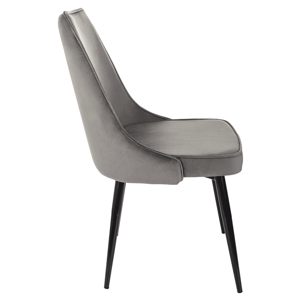 Стул Бюрократ "CH-K4_2", ткань, темно-серый, металл, комплект 2 штуки