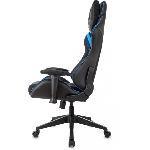 Кресло игровое Zombie VIKING 4 AERO,  экокожа, ткань, пластик, черный, синий Кресло игровое Zombie VIKING 4 AERO,  экокожа, ткань, пластик, черный, синий