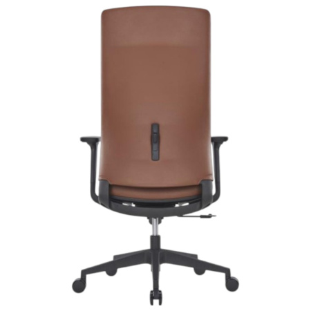 Кресло компьютерное SitZone CH-366A, натуральная кожа, алюминий, коричневый