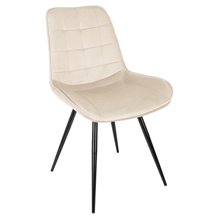 Стул Бюрократ "CH-K2_4", ткань, бежевый, металл, черный, комплект 4 штуки