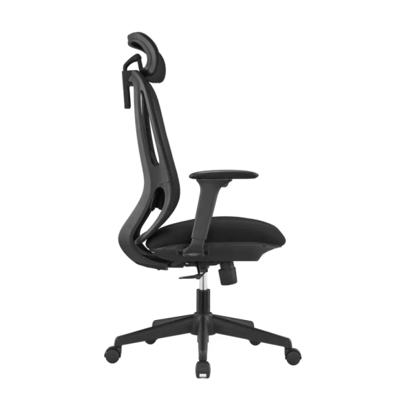 Кресло компьютерное SitZone U-090A, сетка, ткань, пластик, черный, -30%