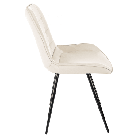 Стул Бюрократ "CH-K2_4", ткань, бежевый, металл, черный, комплект 4 штуки